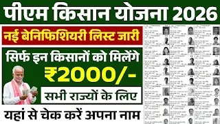 Pm Kisan Beneficiary List 2026